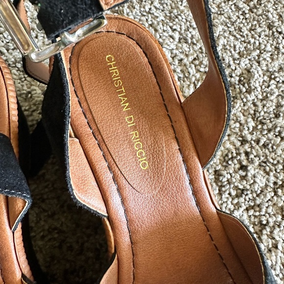 Christian Di Riccio platform suede sandals. 8.5 or 39 UK.  Almost new - Picture 7 of 8